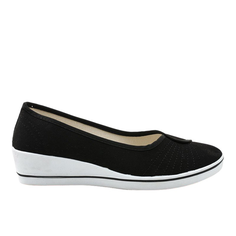 Svarta sneakers, wedge sneakers K-1-001