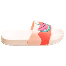 SHELOVET Gummitofflor med vattenmelon rosa