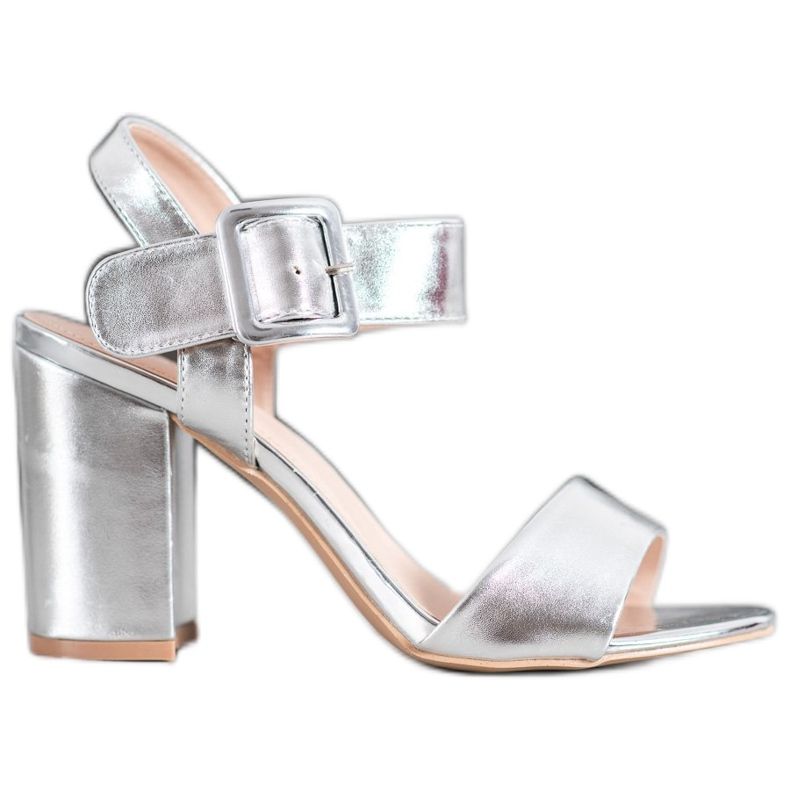 Small Swan Sandaler på en bar med ekoläder grå