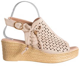 Small Swan Bekväma öppnade sandaler brun