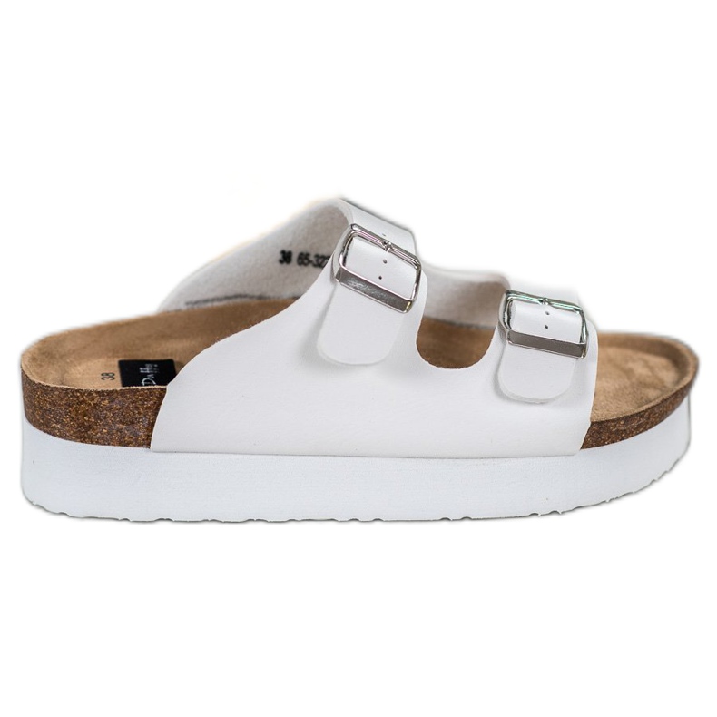 SHELOVET Vita tofflor på plattformen