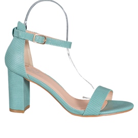 Small Swan Snygga högklackade sandaler grön