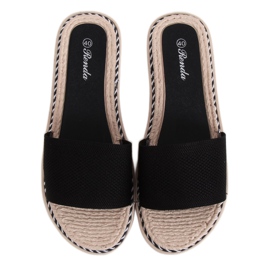 Svarta damas tofflor 35-185 Svart