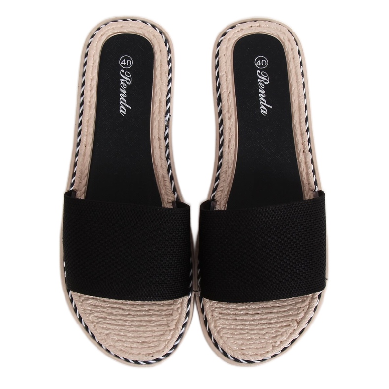 Svarta damas tofflor 35-185 Svart