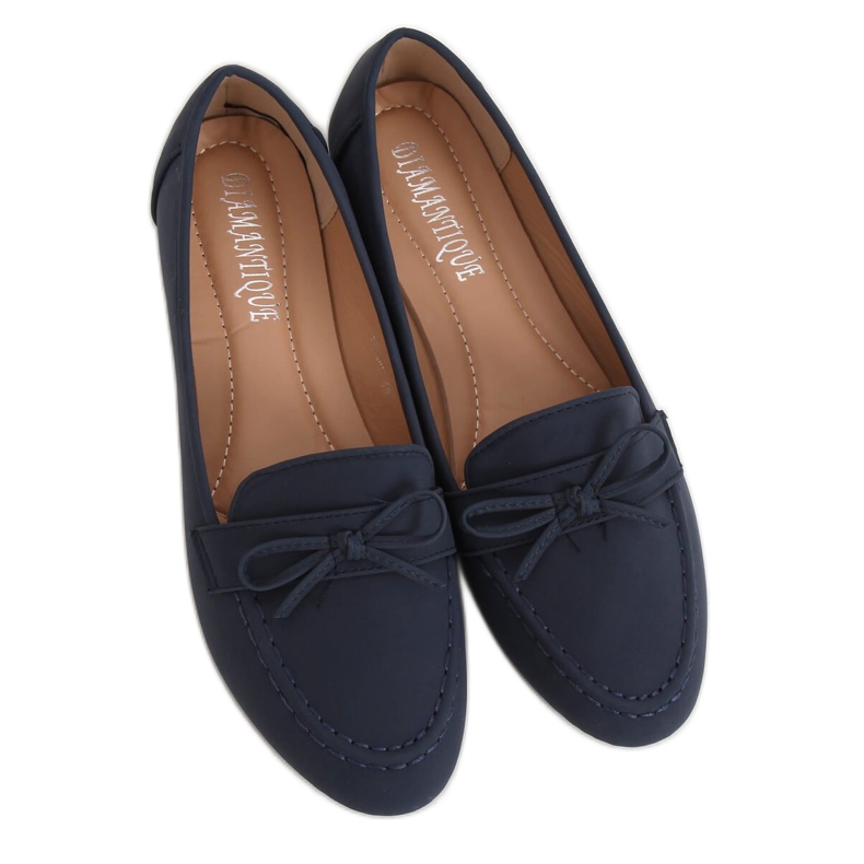 Marinblå loafers för kvinnor 98-30 DK.BLUE