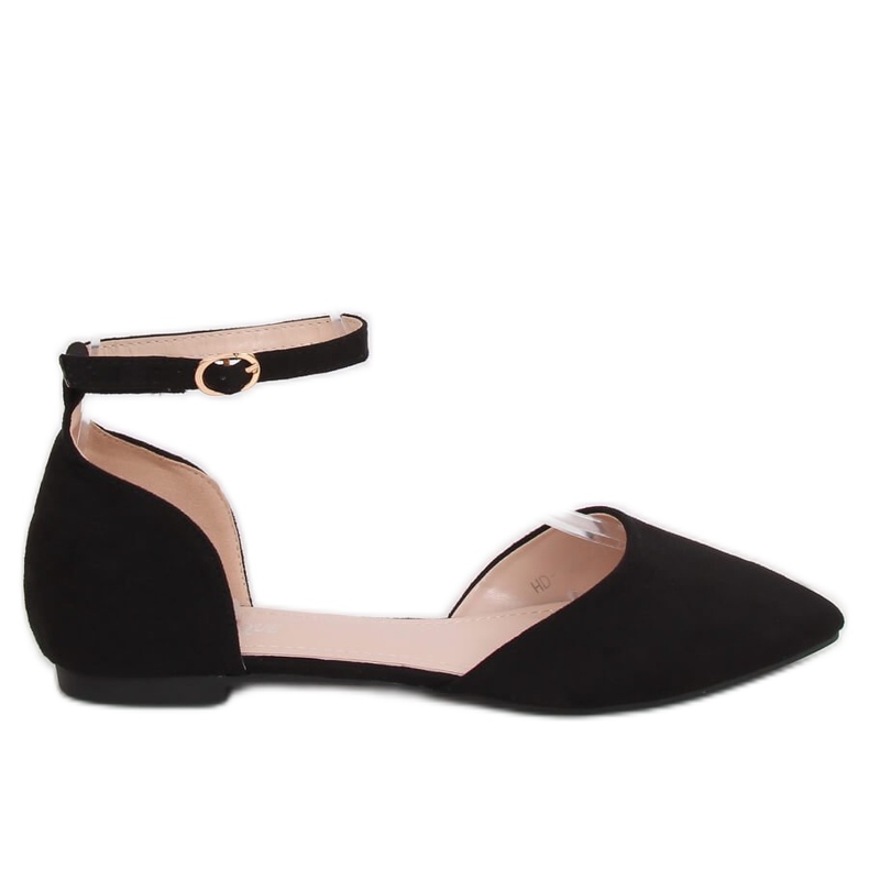 Black HD-100 Black cut ballerinor svart