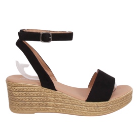 Svarta kilsandaler 019-18 Svart