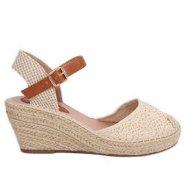 Espadriller på en beige kil S-819 Beige