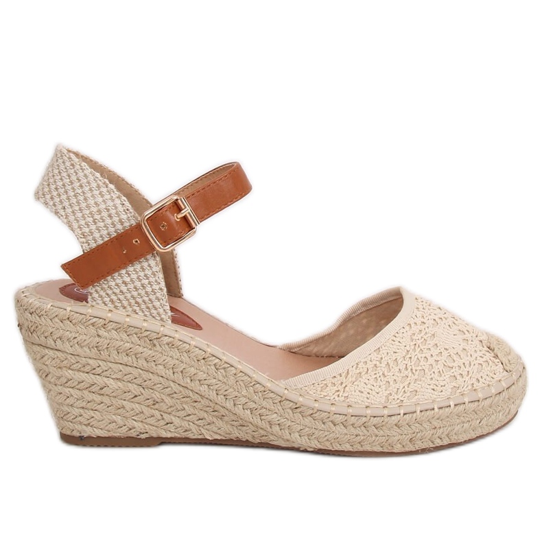 Espadriller på en beige kil S-819 Beige