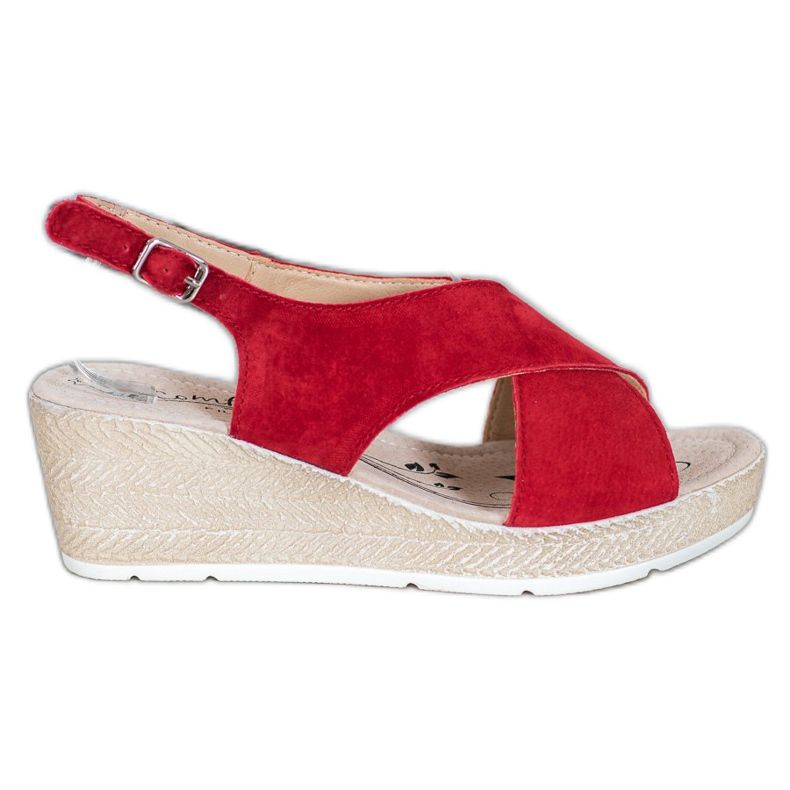 Filippo Lätta lädersandaler röd