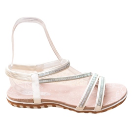 Camo Bekväma slip -on sandaler vit