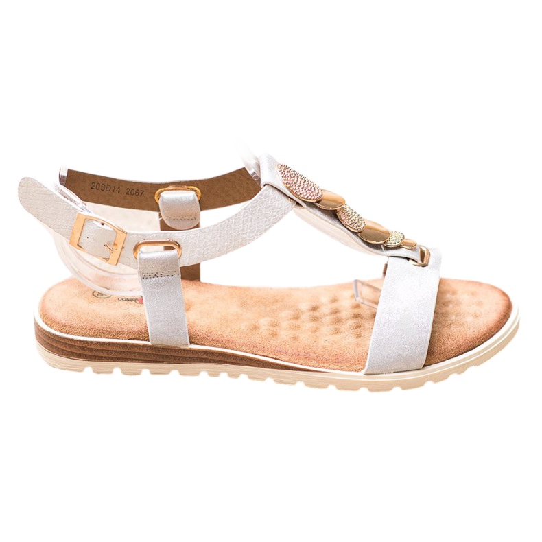 Evento Vita sandaler med prydnader