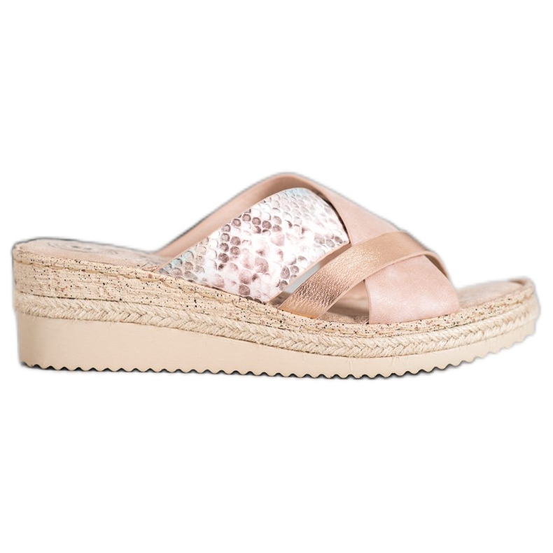 Evento Moderiktiga tofflor i pulverform rosa