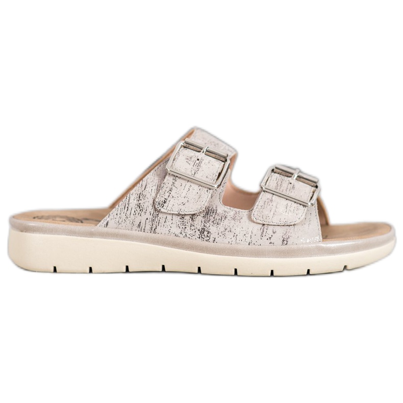 Evento Bekväma Eco Leather Tofflor grå