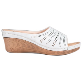 Evento Tofflor med öppet mönster grå