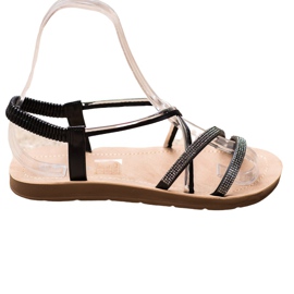 Sea Elves Sandaler med silverprydnader svart