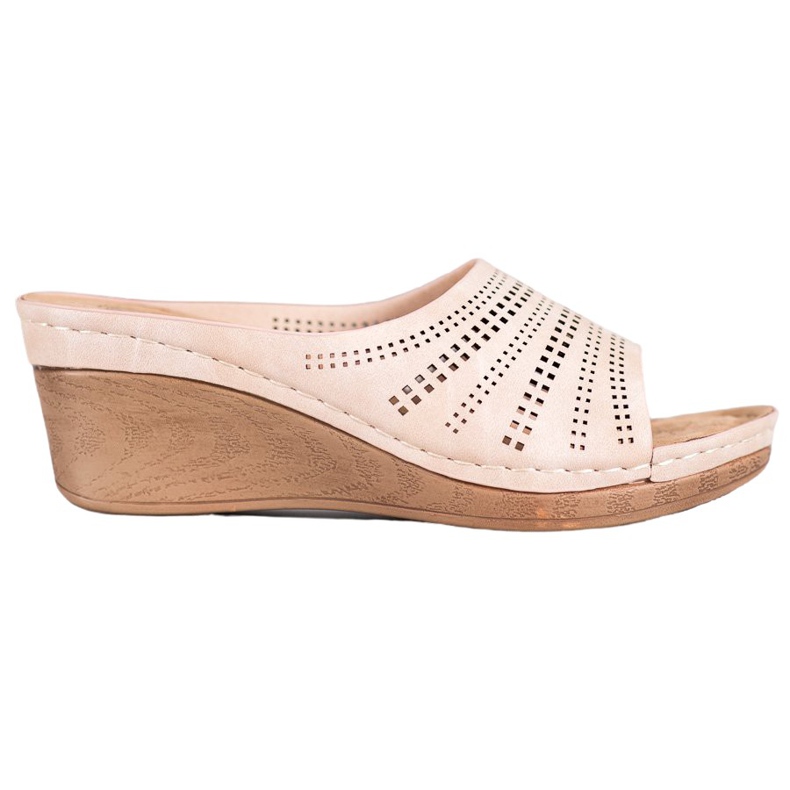 Evento Tofflor med öppet mönster rosa