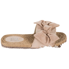 Small Swan Trendiga tofflor med rosett brun