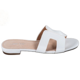 SHELOVET Klassiska Eco Leather Tofflor vit