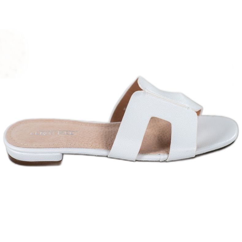 SHELOVET Klassiska Eco Leather Tofflor vit