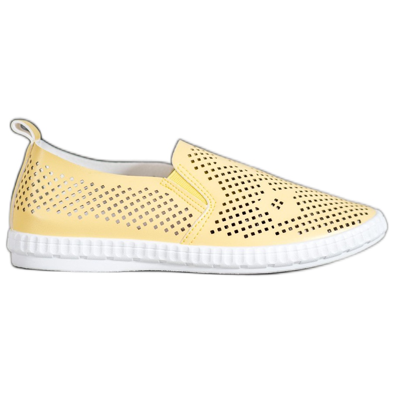 GOLL Openwork Yellow Slipons gul
