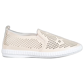 GOLL Openwork Beige Slipons