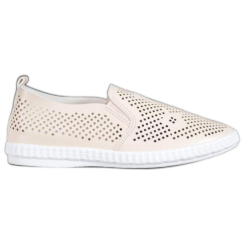 GOLL Openwork Beige Slipons