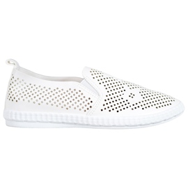 GOLL Openwork White Slipons vit