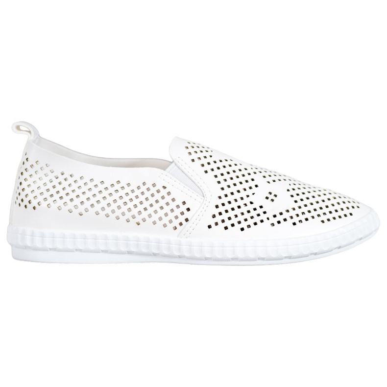 GOLL Openwork White Slipons vit