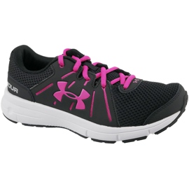 Under Armour W Dash Rn 2 W 1285488-003 skor svart rosa