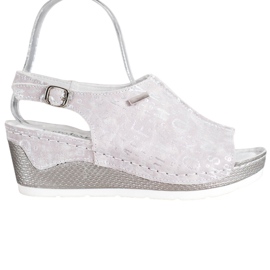 Filippo Läderklädda sandaler grå