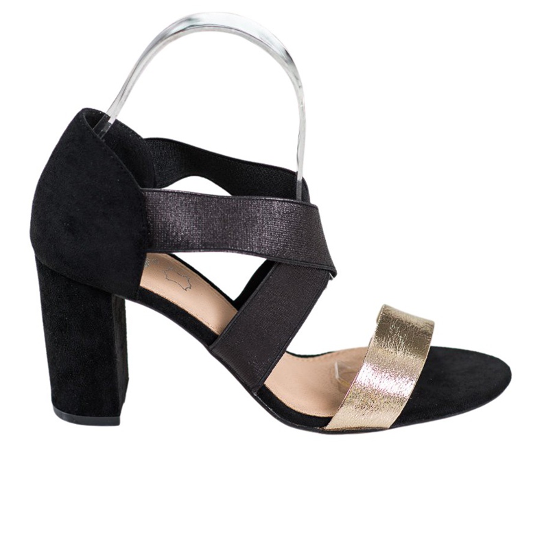 Evento Sandaler med elastiskt band svart gul