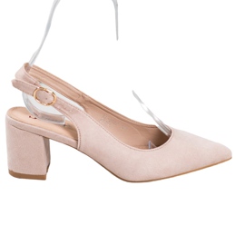 Seastar Pumpar med en upptäckt klack beige