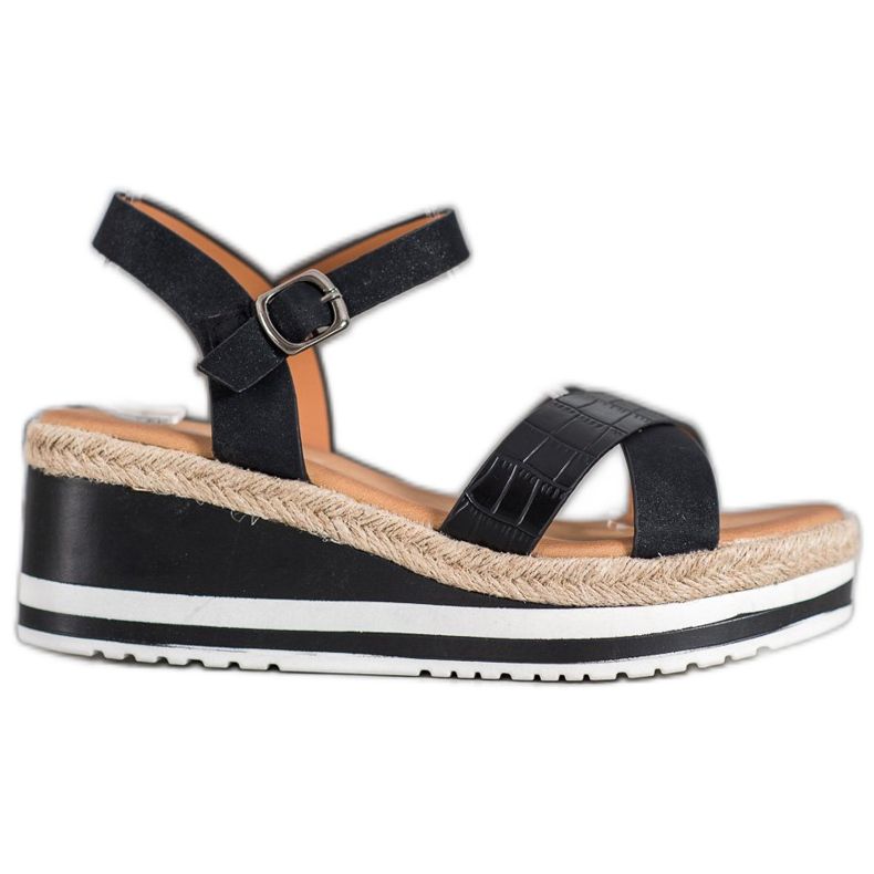 Weide Svarta kilar med ekoläder