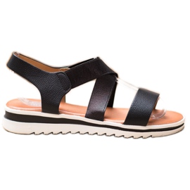 Weide Sandaler på plattformen svart