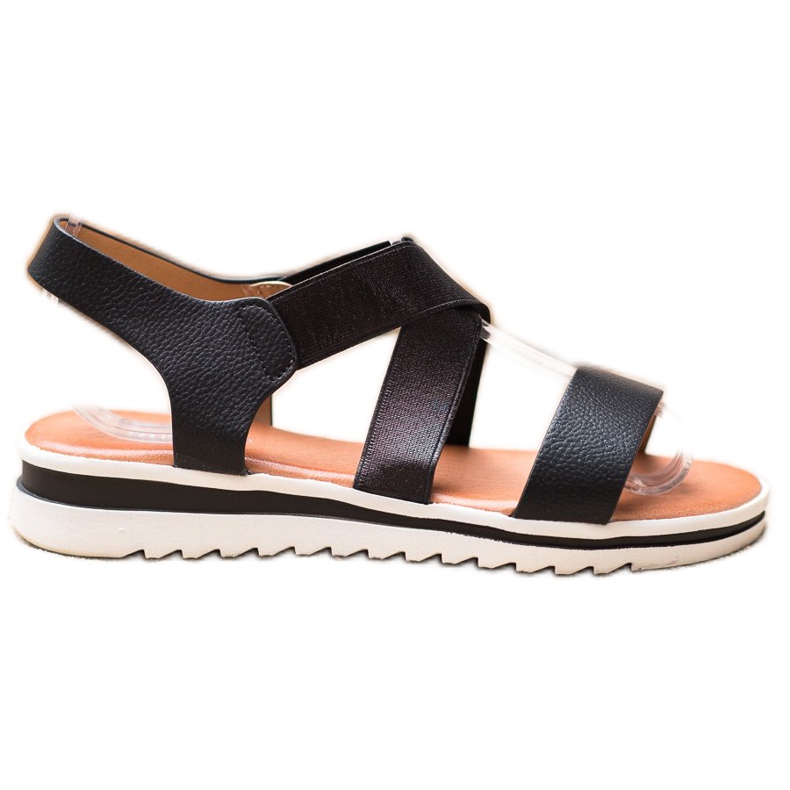 Weide Sandaler på plattformen svart