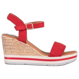 Weide Moderiktiga mockakilor röd