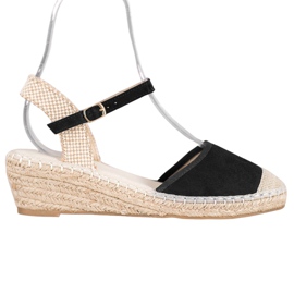 Best Shoes Svarta Espadrilles sandaler