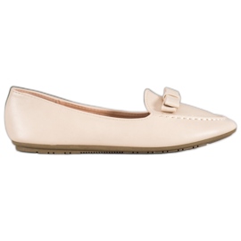 SHELOVET Beige Lords med ekoläder