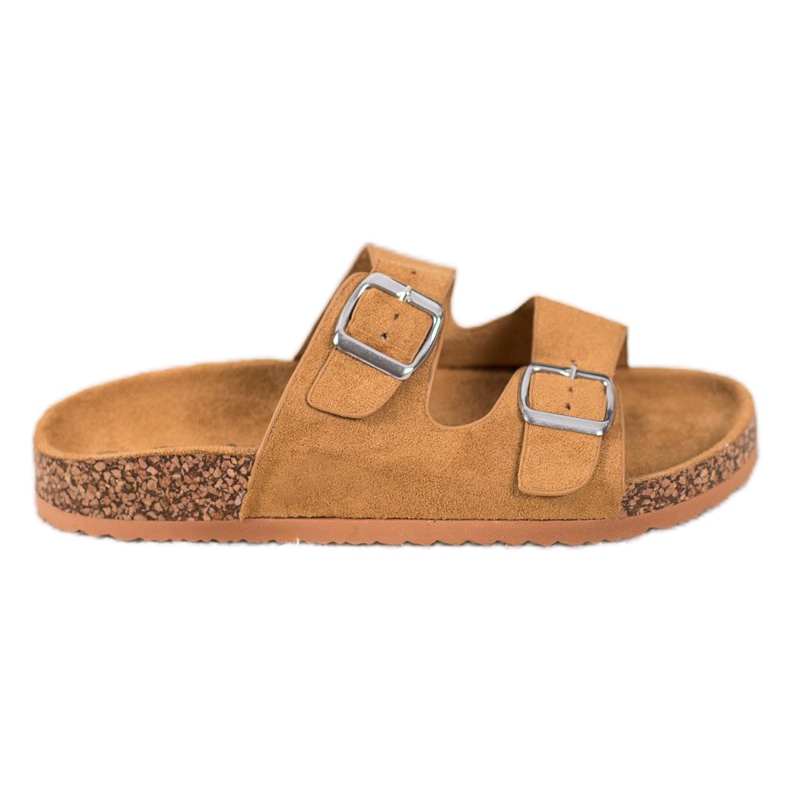 Evento Casual tofflor med spänne brun