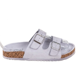 Evento Casual tofflor med spänne grå