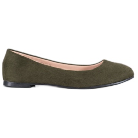 Best Shoes Mocka ballerinor grön