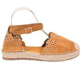 Seastar Espadriller med öppet mönster brun