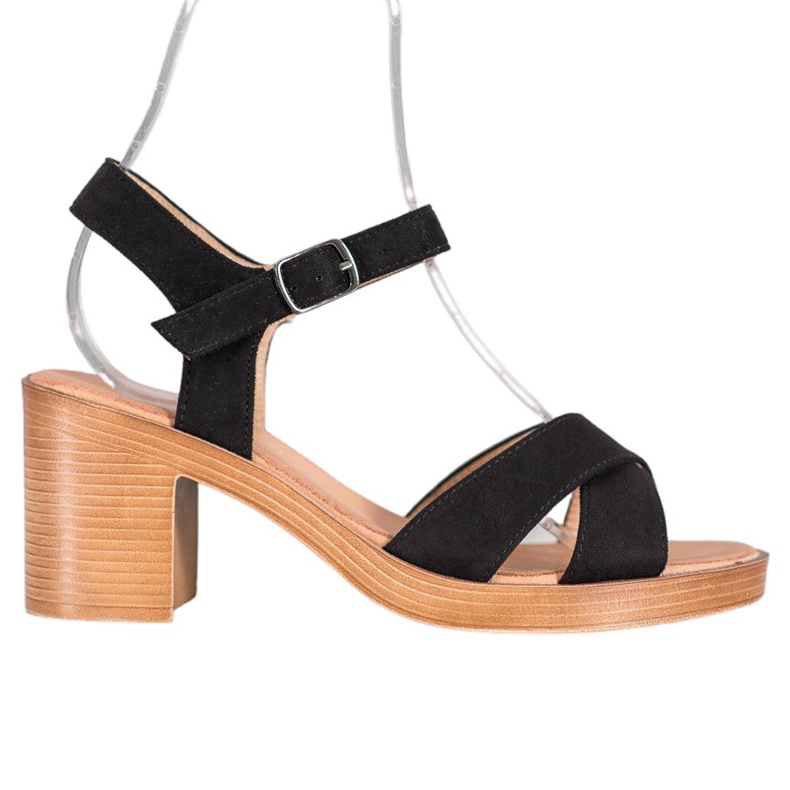 SHELOVET Lätta sandaler på en bar svart