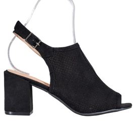 SHELOVET Klassiska stängda sandaler svart