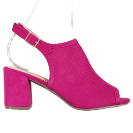 SHELOVET Klassiska stängda sandaler rosa