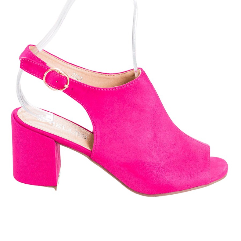 SHELOVET Klassiska högklackade sandaler rosa