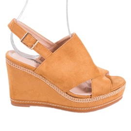 Best Shoes Camel Fashion Sandaler brun