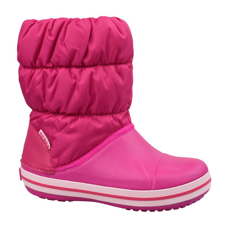 Crocs Winter Puff Boot Jr 14613-6X0 svart rosa