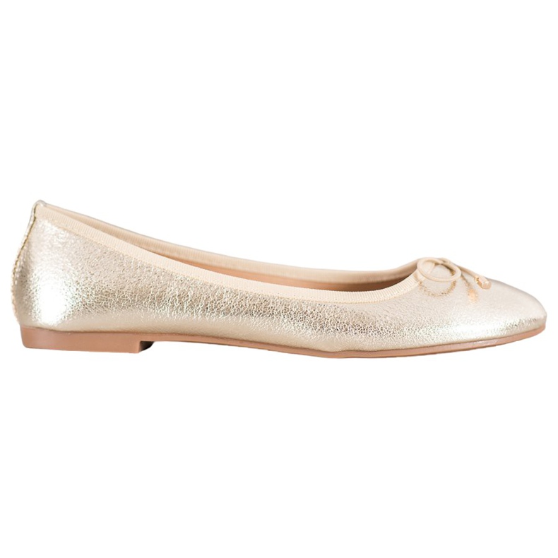 Seastar Eco ballerinor i läder gyllene